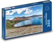 Góry, jezioro, przyroda Puzzle 260 elementów - 41x28,7 cm