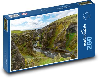 Kaňon na Islande - Puzzle 260 dielikov, rozmer 41x28,7 cm