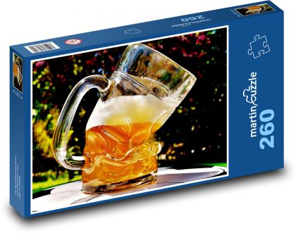 Piwo, kufel szklany - Puzzle 260 elementów, rozmiar 41x28,7 cm