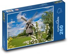 Starý větrný mlýn Puzzle 260 dílků - 41 x 28,7 cm