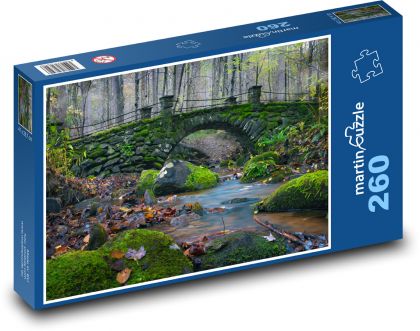 Zabudnutý most v lese - Puzzle 260 dielikov, rozmer 41x28,7 cm