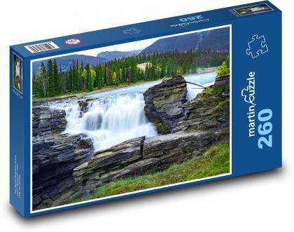 Waterfall, lake - Puzzle 260 pieces, size 41x28.7 cm 