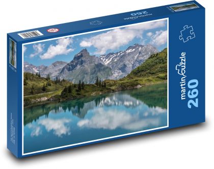 Jezioro Trüebsee Szwajcaria - Puzzle 260 elementów, rozmiar 41x28,7 cm