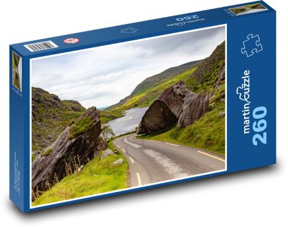 Jazero, silnice - Puzzle 260 dielikov, rozmer 41x28,7 cm