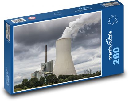 Elektrárna s chladící věží - puzzle 260 dílků