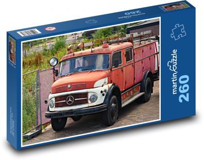 Mercedes - hasičský voz - Puzzle 260 dielikov, rozmer 41x28,7 cm