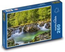 Příroda, řeka, vodopád Puzzle 260 dílků - 41 x 28,7 cm