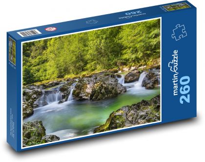 Příroda, řeka, vodopád - Puzzle 260 dílků, rozměr 41x28,7 cm