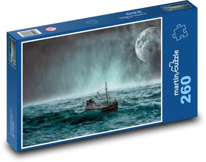 Fantasy - loď, moře, měsíc - Puzzle 260 dílků, rozměr 41x28,7 cm