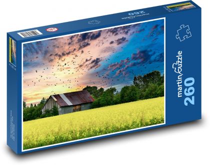 Vidiecka krajina - Puzzle 260 dielikov, rozmer 41x28,7 cm