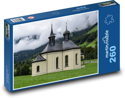 Švýcarsko - kostel - Puzzle 260 dílků, rozměr 41x28,7 cm