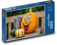 Kürbis mit Lächeln Puzzle 260 Teile - 41 x28,7 cm