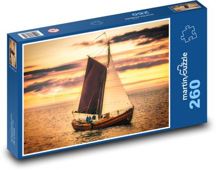 Plachetnice, moře - Puzzle 260 dílků, rozměr 41x28,7 cm