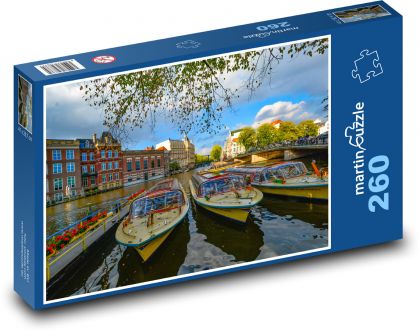 Holandia - Amsterdam - Puzzle 260 elementów, rozmiar 41x28,7 cm