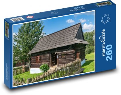 Slovakia, open-air museum, folk architecture - Puzzle 260 pieces, size 41x28.7 cm 