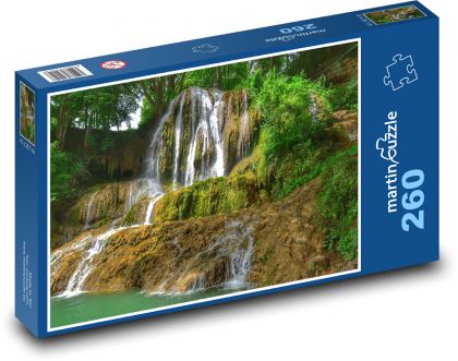 Waterfall in forest - Puzzle 260 pieces, size 41x28.7 cm 