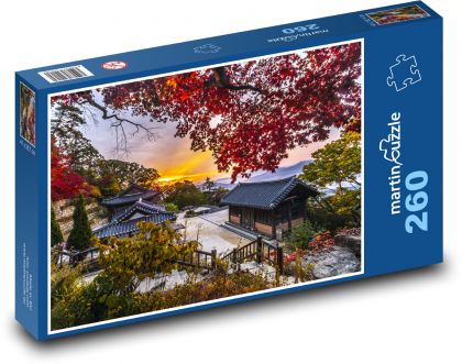 Korea - Hanok - Puzzle 260 elementów, rozmiar 41x28,7 cm