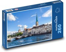 Švýcarsko - Curych Puzzle 260 dílků - 41 x 28,7 cm