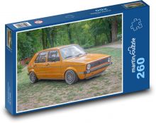 Oranžové retro auto Puzzle 260 dielikov - 41 x 28,7 cm 