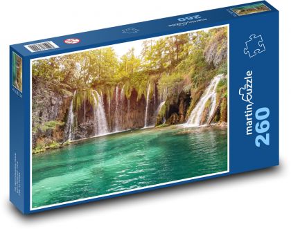 Chorvátsko - Plitvice - Puzzle 260 dielikov, rozmer 41x28,7 cm