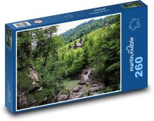 Chata v horách Puzzle 260 dielikov - 41 x 28,7 cm 