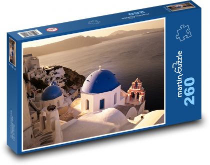 Řecko Santorini - Puzzle 260 dílků, rozměr 41x28,7 cm