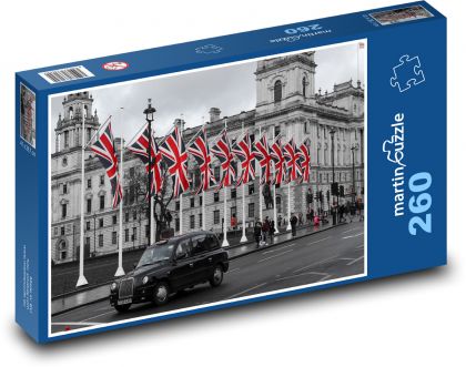 Velká Británie - Londýn, taxi - Puzzle 260 dílků, rozměr 41x28,7 cm