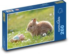 Zajíc - velikonoční zajíc, vejce Puzzle 260 dílků - 41 x 28,7 cm