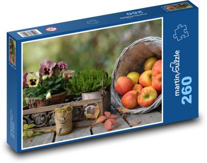 Košík s jablky - puzzle 260 dílků