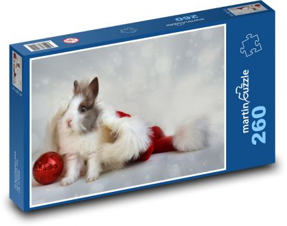 Králíček - trpasličí, vánoce - puzzle 260 dílků