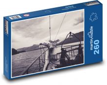 Jezioro Wolfgangsee - łódź, woda Puzzle 260 elementów - 41x28,7 cm