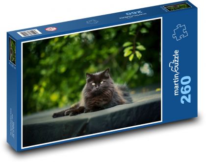 Katze - schwarz, Tier - Puzzle - 260 Teile
