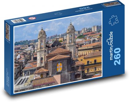 Věže - budovy, střechy - Puzzle 260 dílků, rozměr 41x28,7 cm