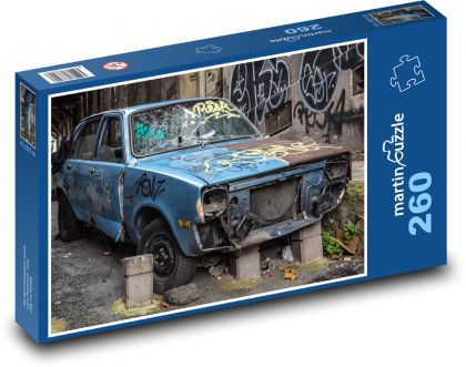 Vrak auta, šrot - Puzzle 260 dielikov, rozmer 41x28,7 cm