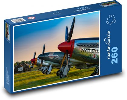 Lietadlo - lietadlo Mustang P51 - Puzzle 260 dielikov, rozmer 41x28,7 cm
