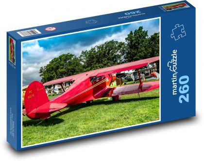 Flugzeug - roter Doppeldecker - Puzzle - 260 Teile