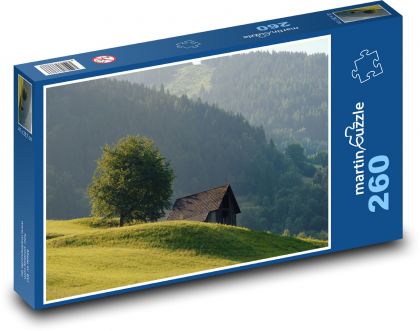 Alpine nature - tree, cottage - Puzzle 260 pieces, size 41x28.7 cm 