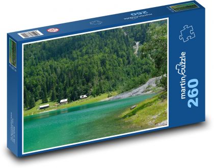 Stromy - příroda, jezero - Puzzle 260 dílků, rozměr 41x28,7 cm