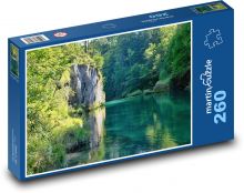 Příroda - skála nad řekou Puzzle 260 dílků - 41 x 28,7 cm