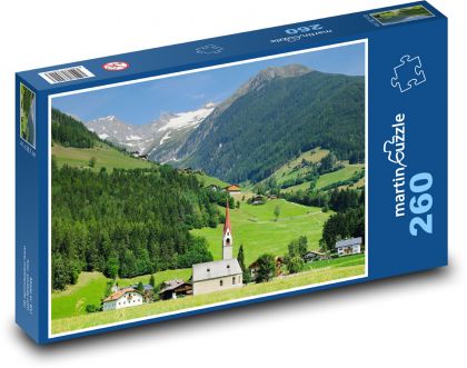 Kirche - Bergdorf - Puzzle - 260 Teile