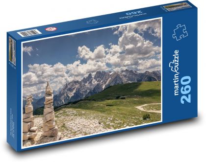 Alpy - hory, příroda, kameny - Puzzle 260 dílků, rozměr 41x28,7 cm
