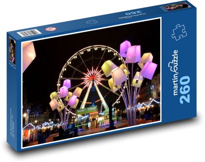 Riesenrad - Lampen, Lichter - Puzzle - 260 Teile