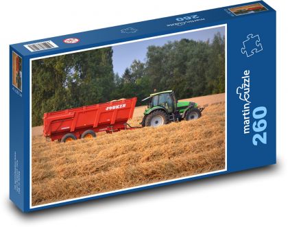 Traktor - obilí, sklizeň - Puzzle 260 dílků, rozměr 41x28,7 cm