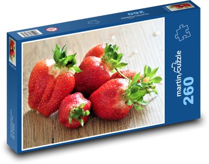 Jahody - ovocie, kvet - Puzzle 260 dielikov, rozmer 41x28,7 cm