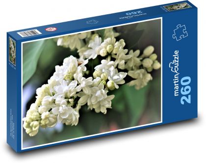 Liliowy - biały kwiat - Puzzle 260 elementów, rozmiar 41x28,7 cm