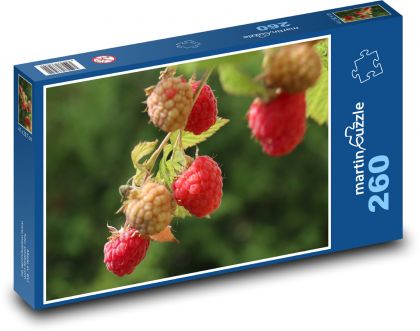 Maliny - lato, owoce - Puzzle 260 elementów, rozmiar 41x28,7 cm