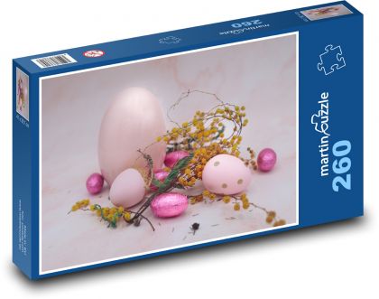 Easter - eggs, decorations - Puzzle 260 pieces, size 41x28.7 cm 