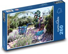 Zahrada - větrný mlýn Puzzle 260 - 41x28,7 cm