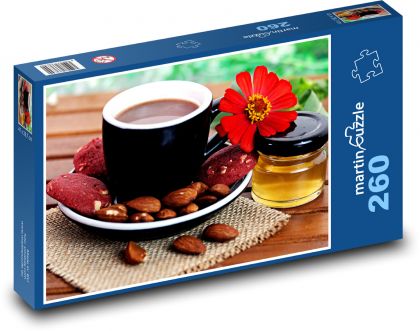 Raňajky - orechy, čokoláda - Puzzle 260 dielikov, rozmer 41x28,7 cm