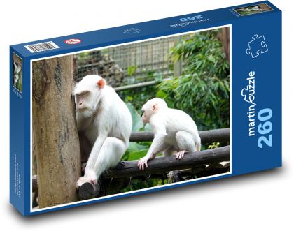 Opice - bílá mláďata - Puzzle 260 dílků, rozměr 41x28,7 cm